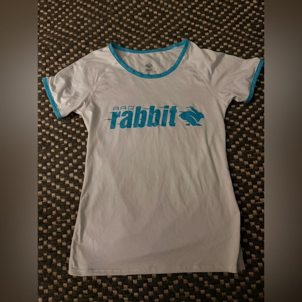 Run in Rabbit EZ Women’s Short Sleeve T-Shirt - Made in California, XS, white